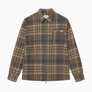 forét Shirts | Overshirts | CABIN ZIP SHIRT - CHECK