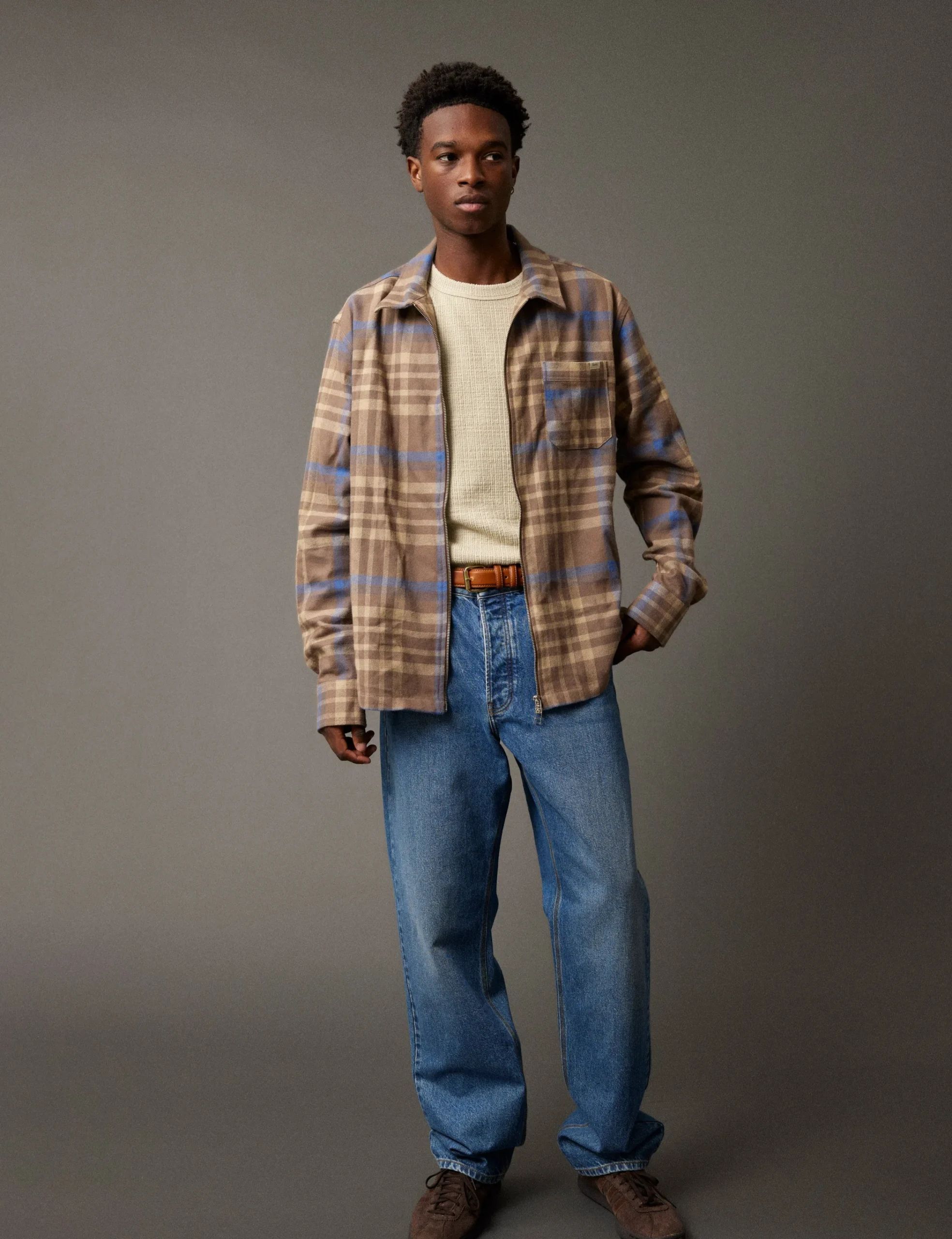 forét Shirts | Overshirts | CABIN ZIP SHIRT - CHECK