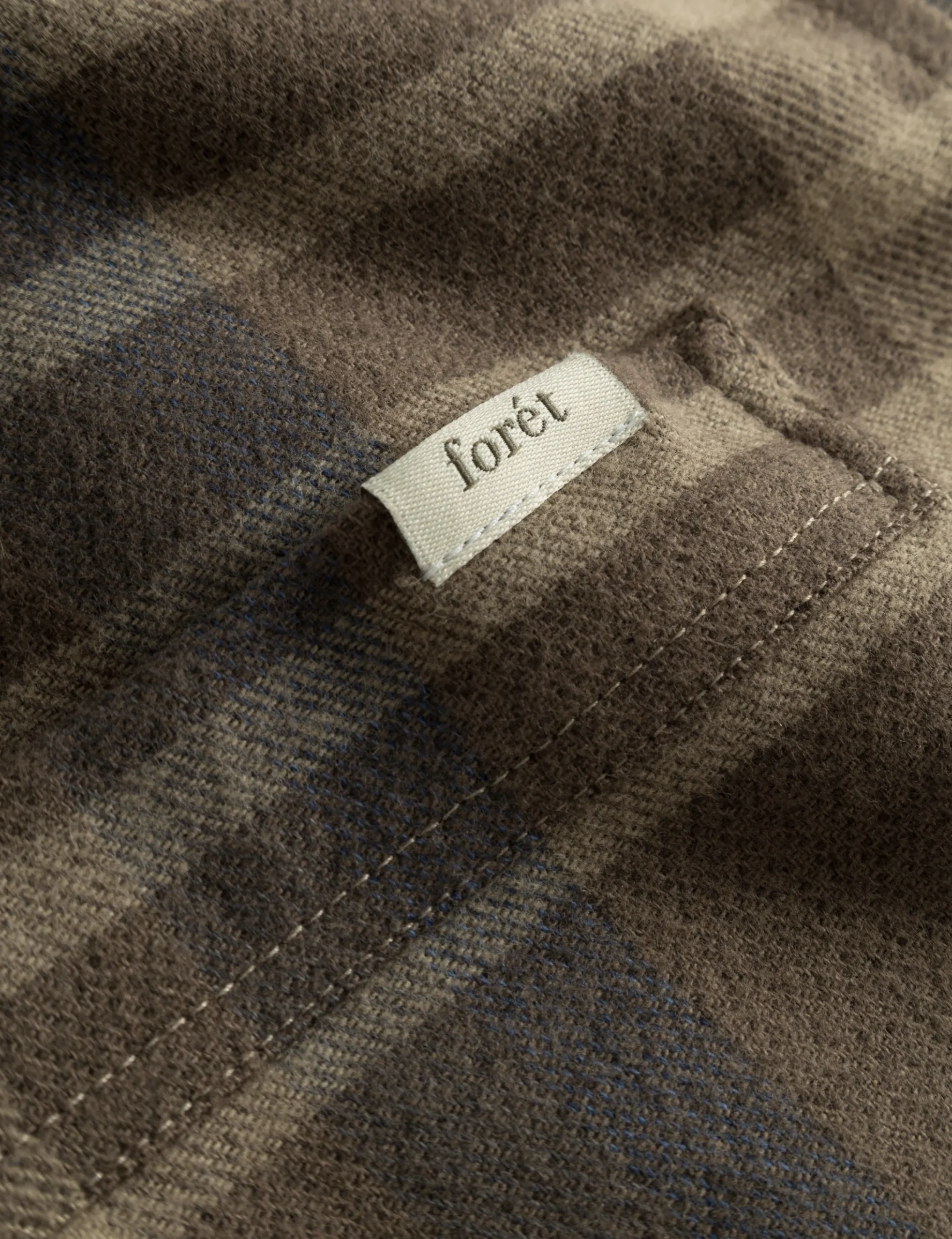 forét Shirts | Overshirts | CABIN ZIP SHIRT - CHECK