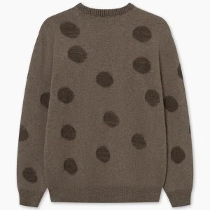 forét Knitwear | Sweatshirts | CIRCLE JACQUARD KNIT - COLD BROWN
