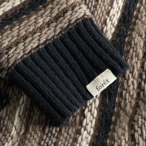 forét Knitwear | Sweatshirts | CONE JACQUARD KNIT - NAVY