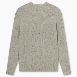 forét Knitwear | CONE RIB KNIT - LIGHT GREY MELANGÉ