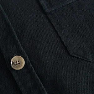 forét Shirts | Overshirts | FELLOW TWILL SHIRT - WASHED BLACK