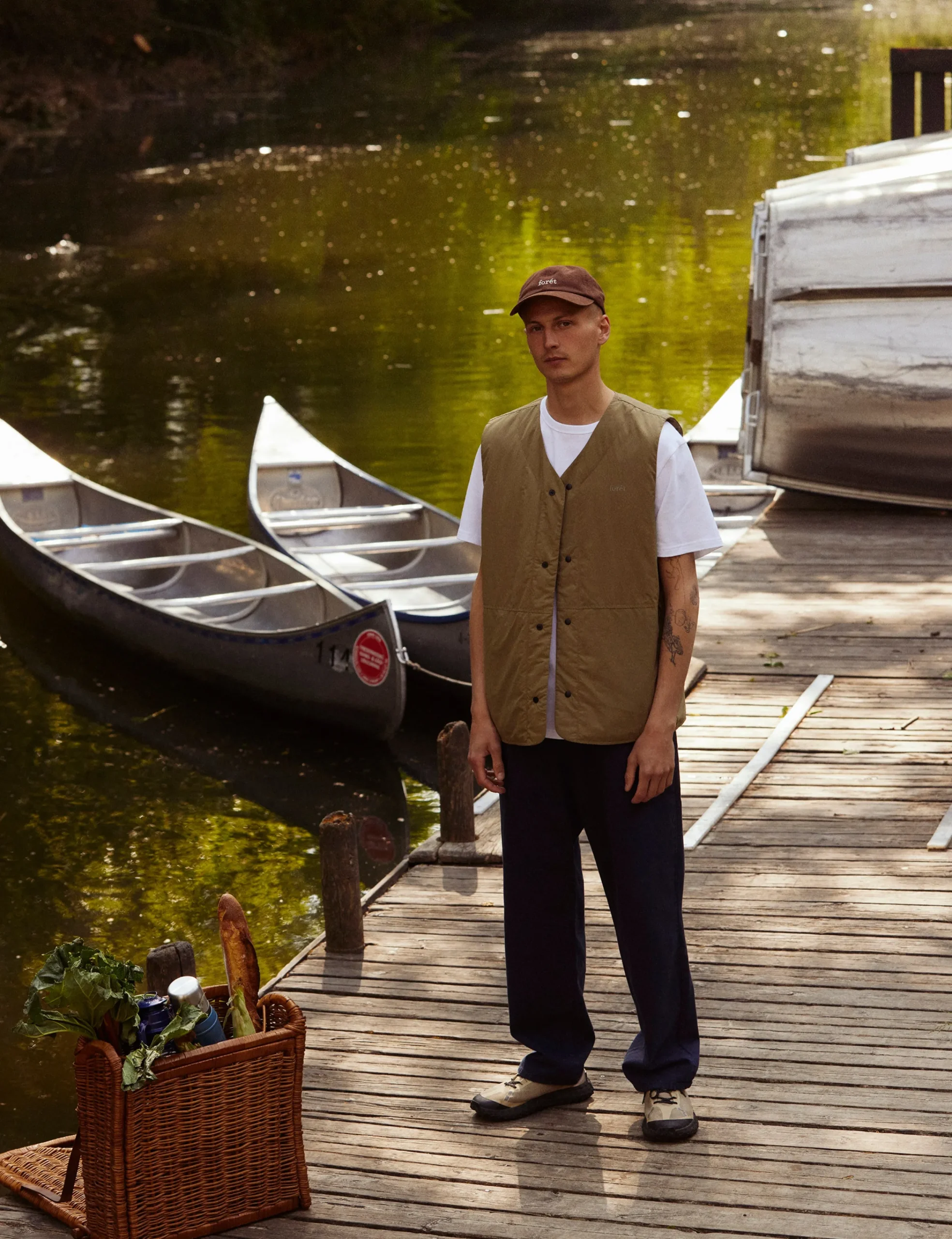 forét Accessories | Classics | HAWK WASHED CAP - BROWN