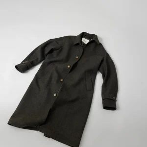 forét Jackets | PINE WOOL COAT - DARK MOSS MELANGÉ
