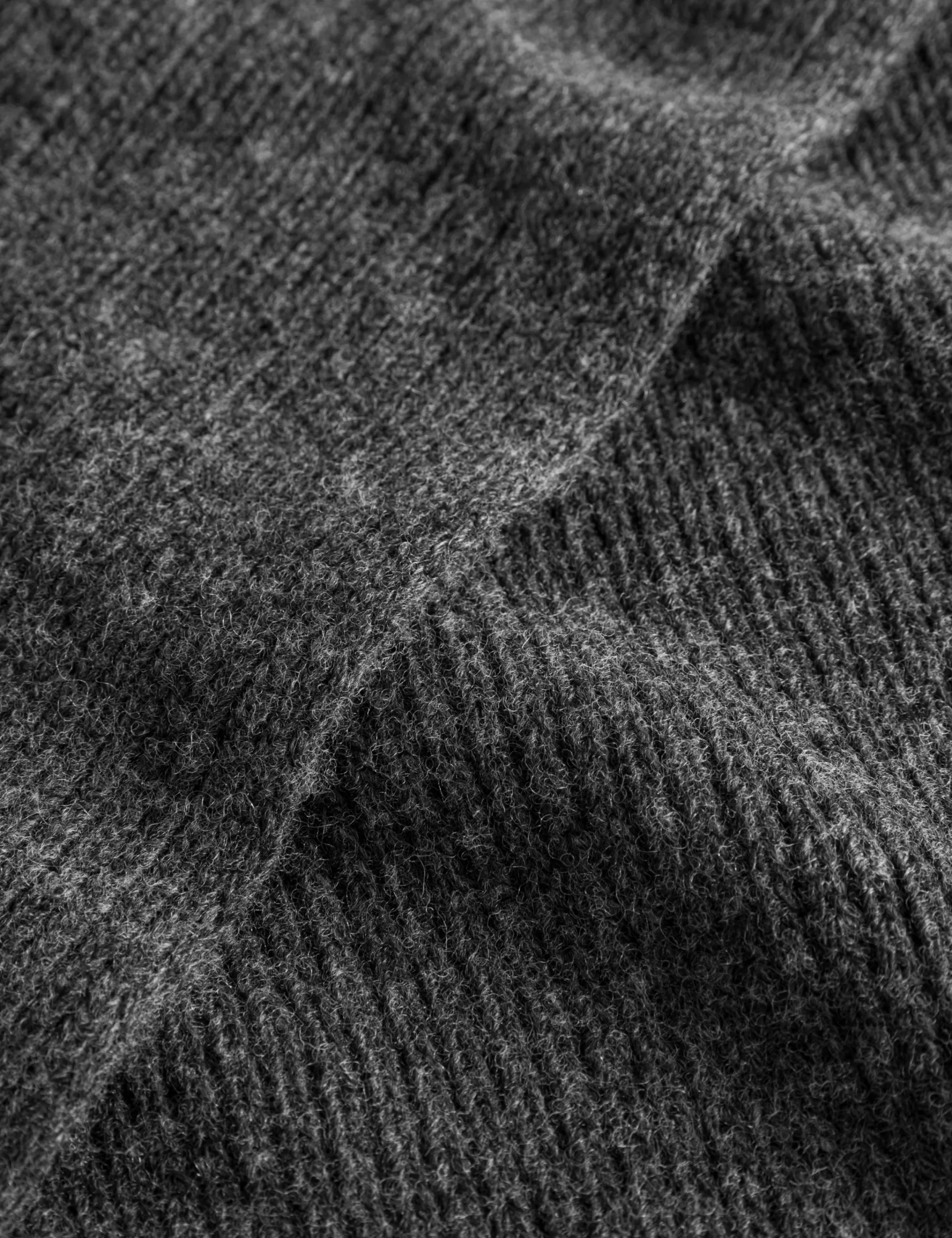 forét Accessories | RELAX RIB SCARF - DARK GREY MELANGÉ